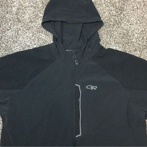 Outdoor Research Ferrosi Jacket - men’s - hooded - medium - black/grey